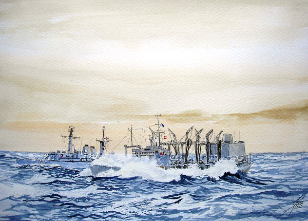 RFA Olmeda RAS's HMS Broadsword