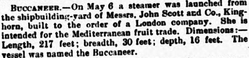 8 5 1890 Lloys List Bucaneer