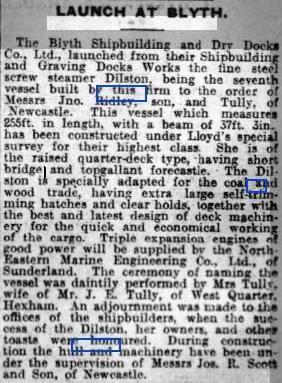 28 2 1913 Morpeth Herald Dilston