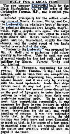 1 3 1907 Hartlepool Northern Daily Mail Ludworth