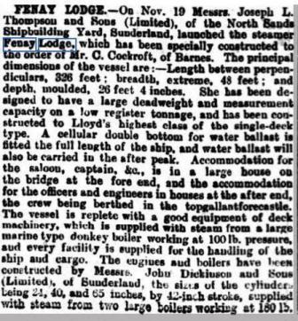 28 11 1903 Lloyds List Fenay Lodge 1