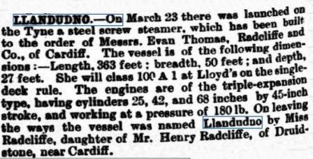 28 3 1910 Lloyds List Llandudno