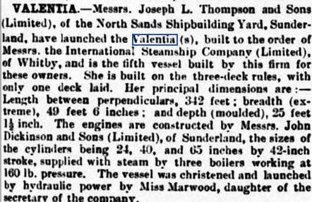 19 8 1898 Lloyds List Valentia